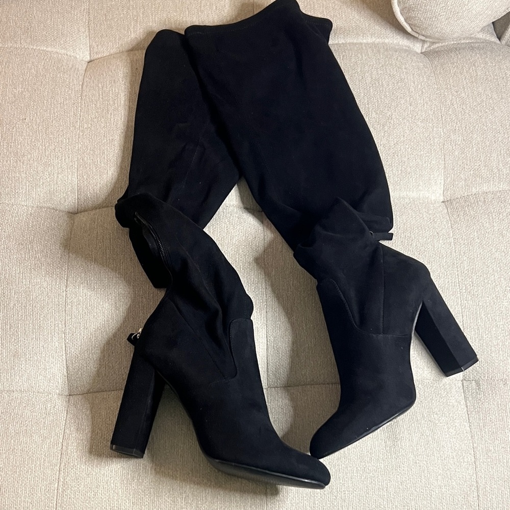 Steve Madden Black Thigh High Boots